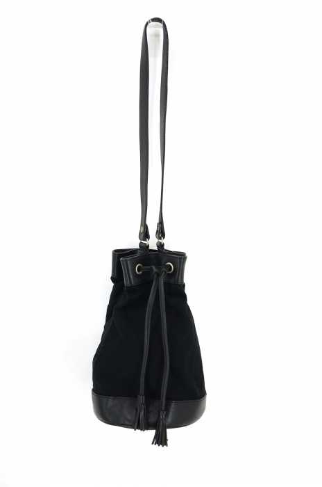 agnes b. （アニエスベー） レザーキャンバス切替タッセルショルダー レディース バッグ