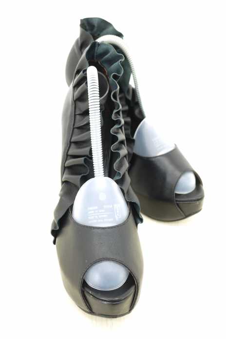Mayla Classic（） オープウントゥフリルレザーハイヒールパンプス レディース シューズ
