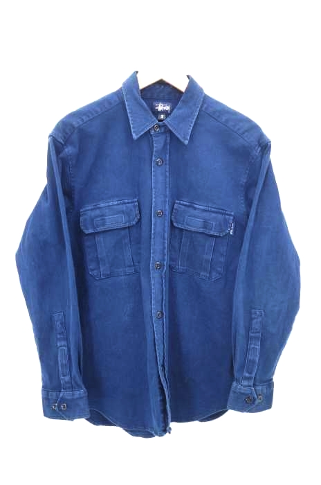 Stussy（ステューシー） 90S USA製 インディゴ染め ワークシャツ メンズ トップス