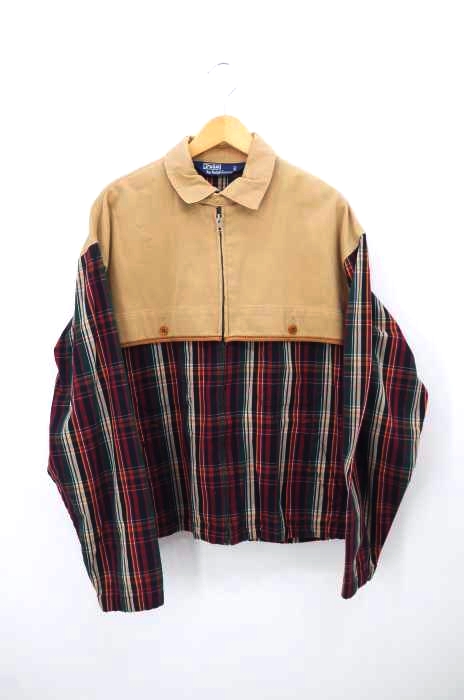 Polo by RALPH LAUREN(ポロバイラルフローレン) 素材切替 チェック柄ジップアップブルゾン メンズ アウター