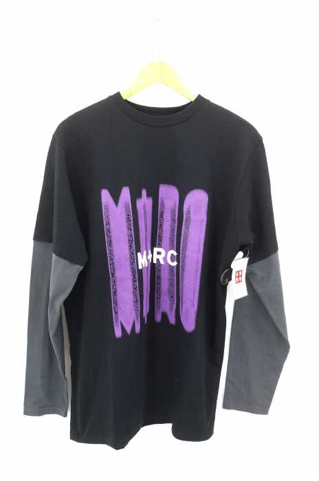 M+RC NOIR（マルシェノア） 19SS DOUBLE LAYER TEE DARK GREY メンズ トップス
