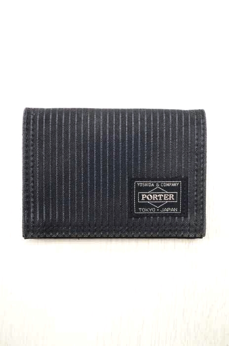 POTER（ポーター） ストライプロゴカードケース メンズ 財布・ケース