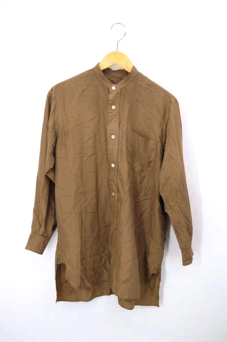 COMOLI（コモリ） シルクバンドカラーシャツ メンズ トップス