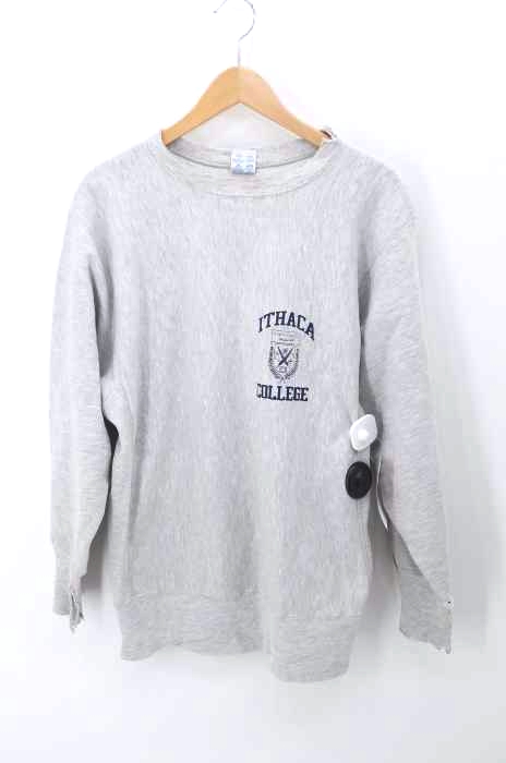 Champion（チャンピオン） 90S USA製 刺繍タグ REVERSE WEAVE ITHACA COLLEGE 両面カレッジプリントスウェット メンズ トップス