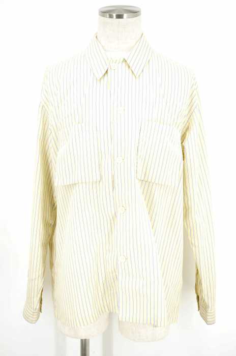 .efiLevol（エフィレボル） Striped Ewen Shirt ストライプオープンカラーシャツ メンズ トップス