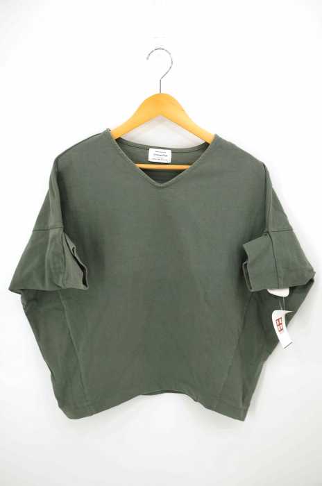 UNITED ARROWS green label relaxing (ユナイテッドアローズグリーンレーベルリラクシング) CF ヘヴィウェイト リッタイ Vネック カットソー レディース トップス