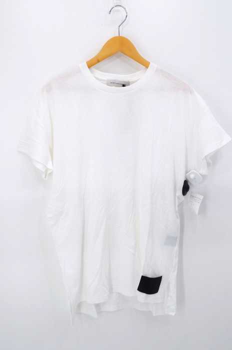 DIET BUTCHER SLIM SKIN(ダイエットブッチャースリムスキン) 19SS Drop shoulder leather patch T-shirt メンズ トップス