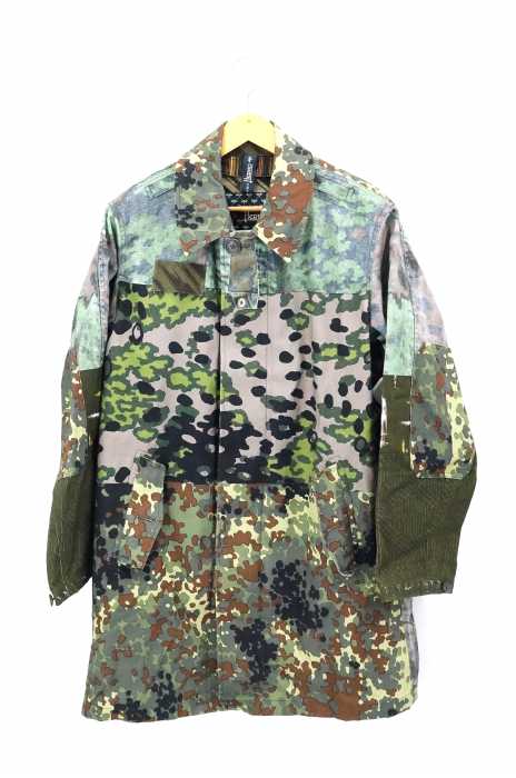HERNO × Pierre-Louis Mascia（ヘルノ ピエールルイマシア） 総柄 ステンカラーコート メンズ アウター