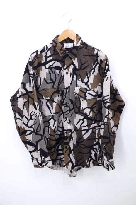USED古着(ユーズドフルギ) 80~90S USA製 PREDATOR トライバルカモ柄シャツ メンズ トップス