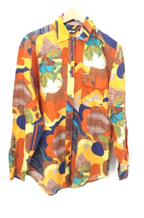 USED古着（ユーズドフルギ） DIANE GILMAN ボタニカル柄 シルクシャツ レディース トップス