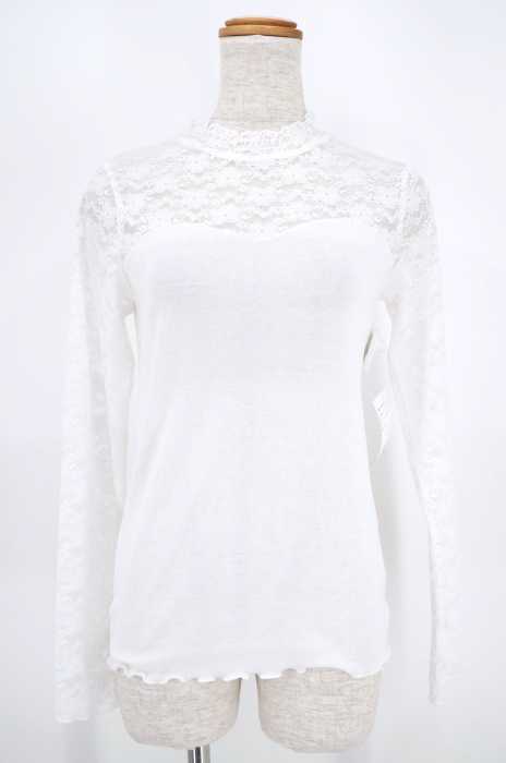 w closet （ダブルクローゼット） レース切替ハイネックインナー レディース トップス