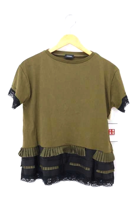 DIESEL(ディーゼル) レース切替 Tシャツ レディース トップス