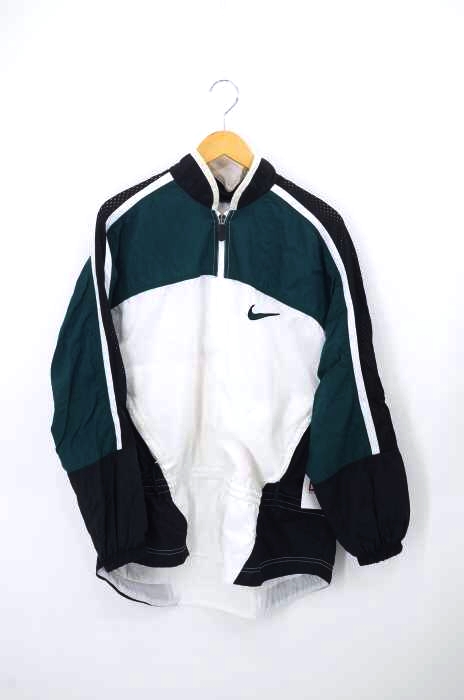 NIKE（ナイキ） ロゴ刺繍ジップアップメッシュ切替ナイロンブルゾン メンズ アウター