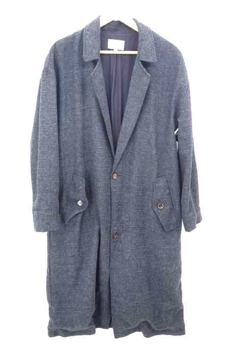 EMMA CLOTHES（エマクローズ） シャドーチェックロング丈オーバーチェスターコート メンズ アウター