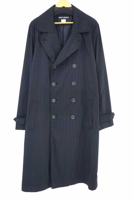 ISSEY MIYAKE（イッセイミヤケ） ナイロンピンストライプコート メンズ アウター