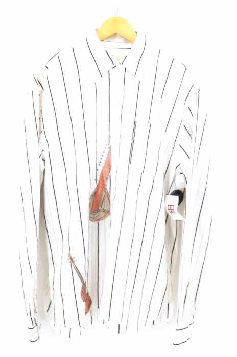 MARNI（マルニ） 18AW ストライプ柄 プリントボタンシャツ メンズ トップス