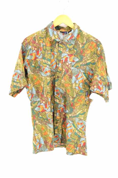 patagonia (パタゴニア) 90S 草木魚総柄オーガニックコットンボックスシャツ メンズ トップス