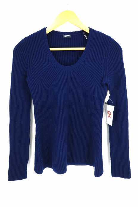 JIL SANDER NAVY （ジルサンダーネイビー） Uネックウールニット レディース トップス