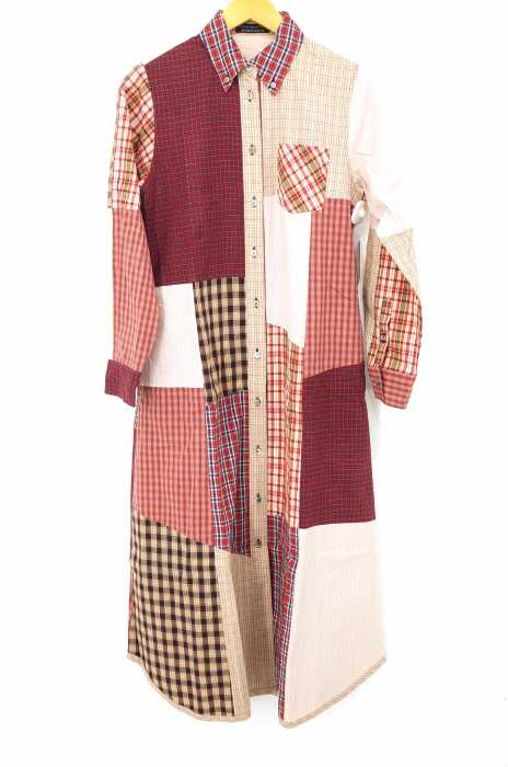 ナナ様希少　ケイタマルヤマ　パッチワークシャツワンピース　チェック　羽織 ナナ様希少 ケイタマルヤマ パッチワークシャツワンピース チェック