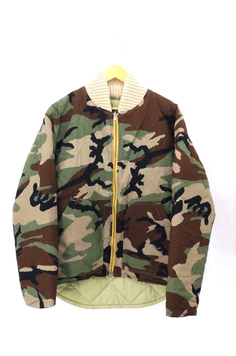 USED古着（ユーズドフルギ） oregonian outfitters リバーシブル カモ柄ジップアップダウンジャケット メンズ アウター
