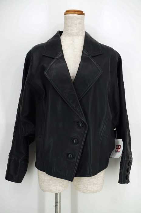 USED （ブランド不明） 裏地ペイズリー　ドルマンレザージャケット レディース アウター