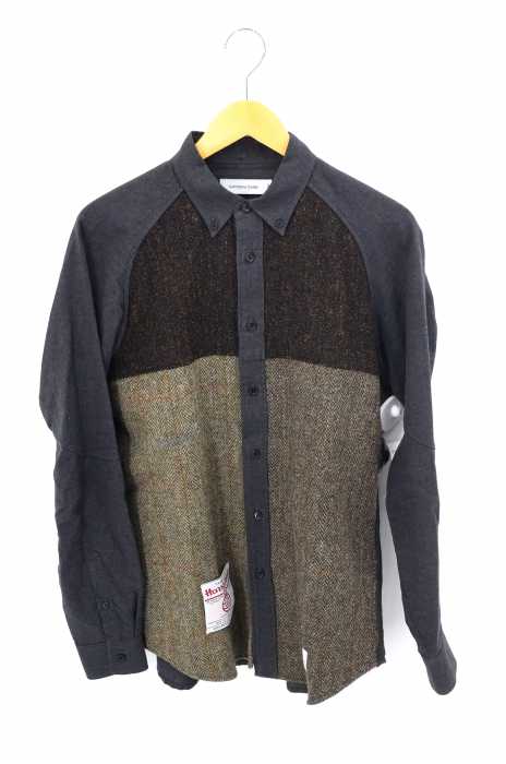 Com2ons Code×Harris Tweed（ハリスツイード） ハリスツイードパッチワークシャツ メンズ トップス