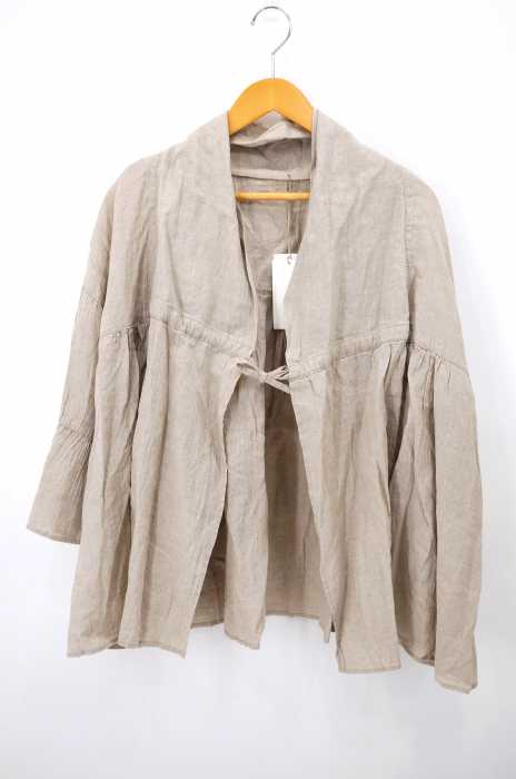 nest Robe（ネストローブ） リネン混 ワッシャー ギャザー ブラウス/キナリ ワイド 羽織り レディース トップス