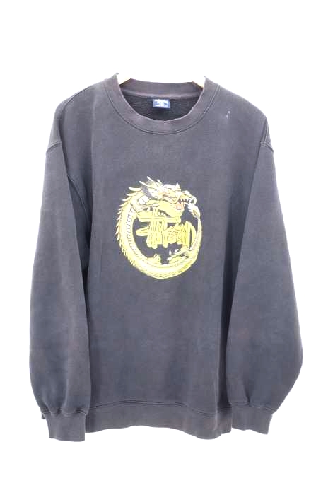 Stussy(ステューシー) 90S 紺タグ USA製 サークルドラゴン スウェット メンズ トップス