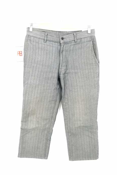 COMME des GARCONS HOMME PLUS (コムデギャルソンオムプリュス) AD2003 七分丈 ストライプ柄パンツ メンズ パンツ