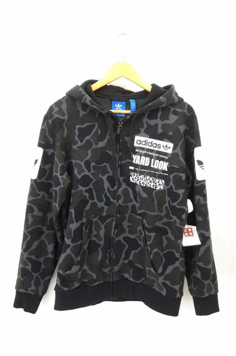 adidas （アディダス） カモ柄ジップアップパーカー メンズ トップス