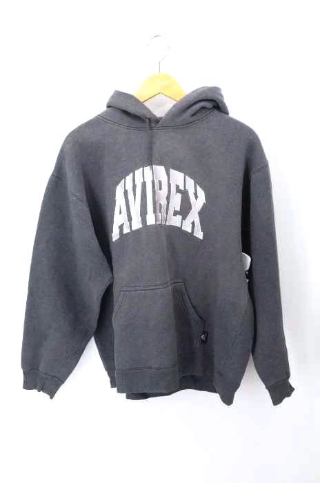 AVIREX（アヴィレックス） アーチロゴ刺繍プルオーバーパーカー メンズ トップス