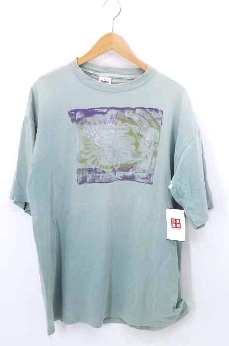 murina(フルギ) 90S USA製 太陽と月 両面イラストプリントTシャツ メンズ トップス