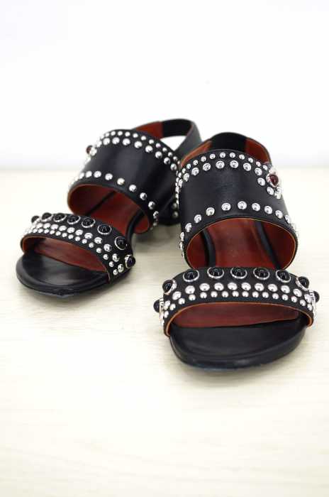 3.1 phillip lim (スリーワンフィリップリム) Studded Mid-heel Sandals スタッズ付きレザーサンダル レディース シューズ