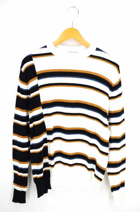 MAISON KITSUNE （メゾンキツネ） SURF STRIPES PULLOVER コットンリブニット メンズ トップス