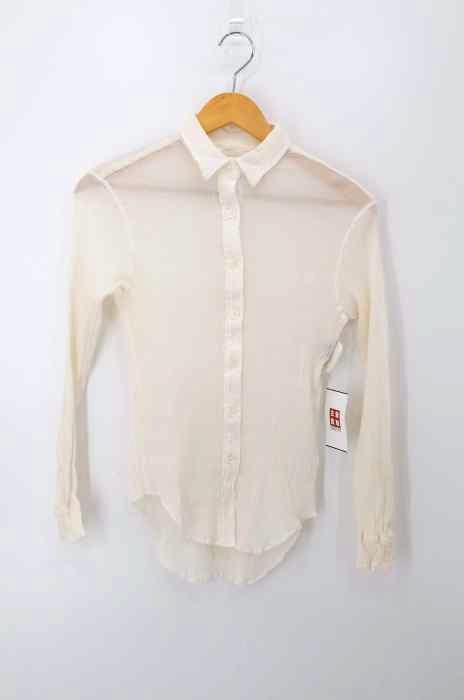 Whim Gazette（ウィムガゼット） シワ加工シルクシャツ レディース トップス