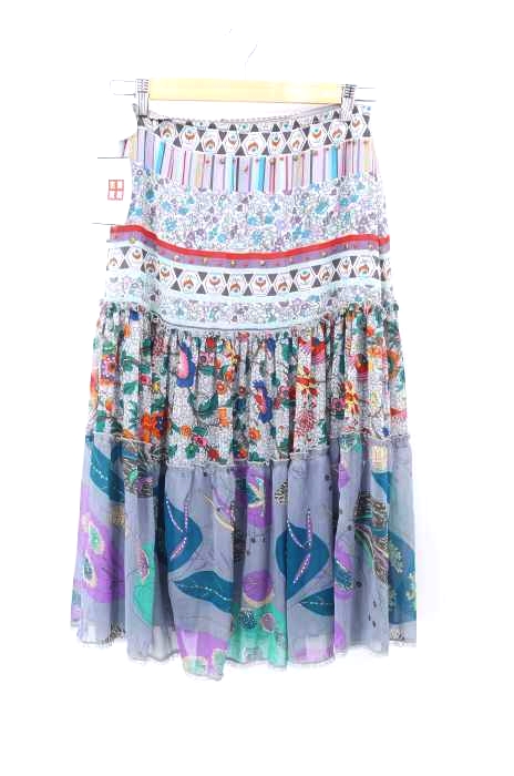 USED古着（ユーズドフルギ） OCCO PARIS 民族柄フレアスカート レディース スカート