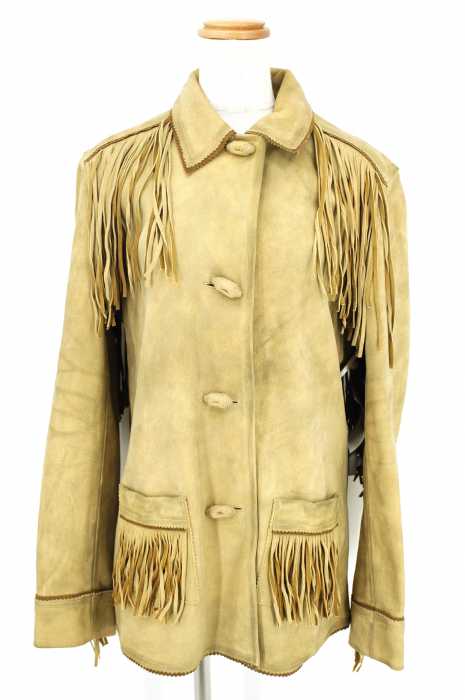 RALPH LAUREN (ラルフローレン) USED加工ディアスキンフリンジ レディース アウター