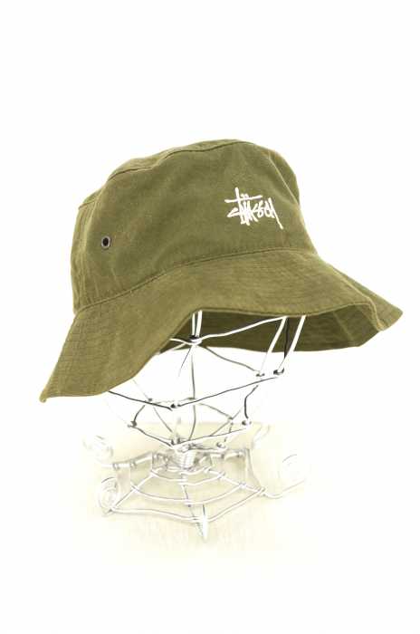 STUSSY （ステューシー） ロゴ刺繍バケットハット メンズ 帽子