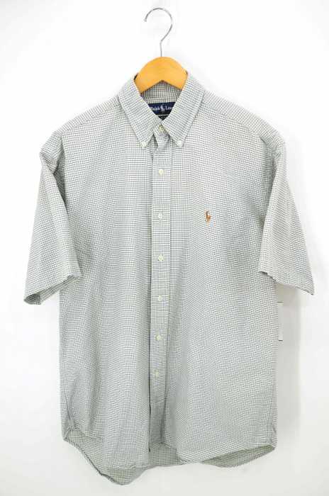 RALPH LAUREN （ラルフローレン） チェック柄ボタンダウンショートスリーブシャツ メンズ トップス