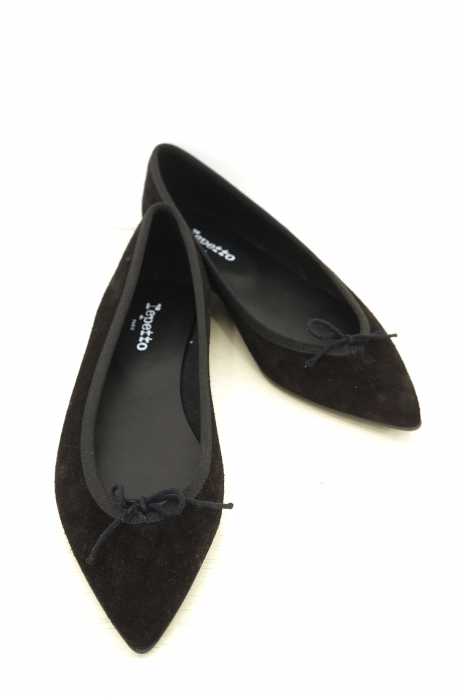 repetto(レペット) ポインテッドトゥ スウェード パンプス レディース シューズ