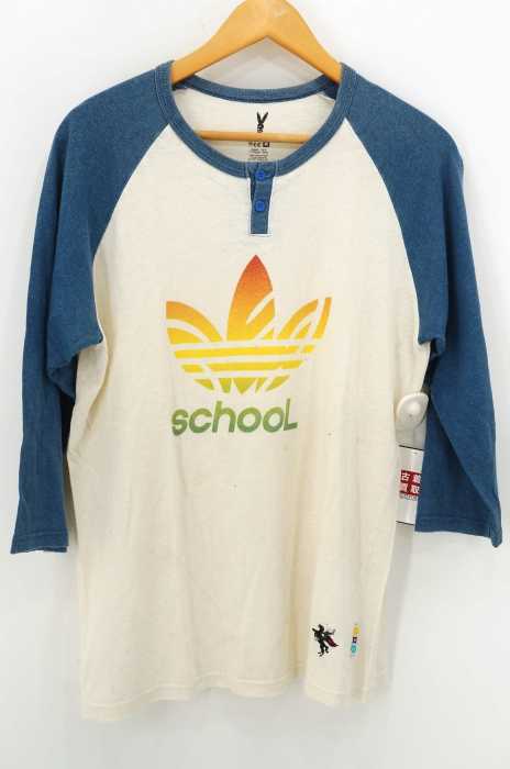 ANOKHA（アノーカ） ヘンリーネック ラグランスリーブ プリントTEE メンズ トップス