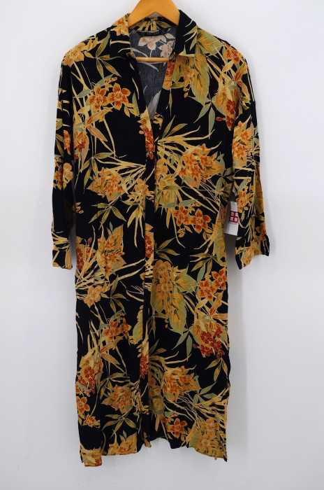 ZARA BASIC （ザラベーシック） 総柄シャツワンピース レディース ワンピース