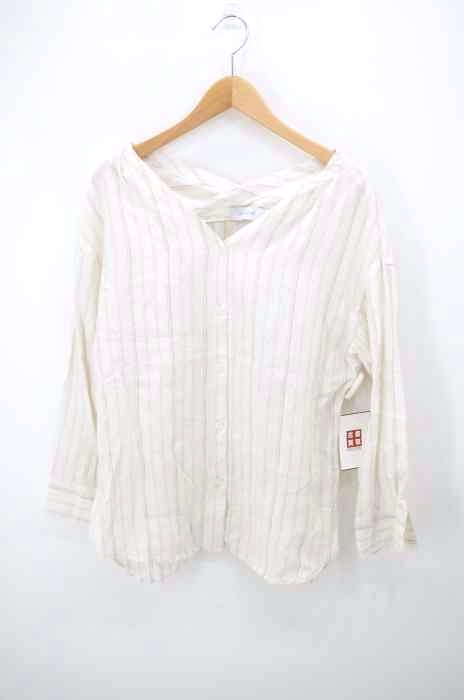 Simplicite（シンプリシテ） 20SS 麻抜き襟 Vネックシャツ レディース トップス