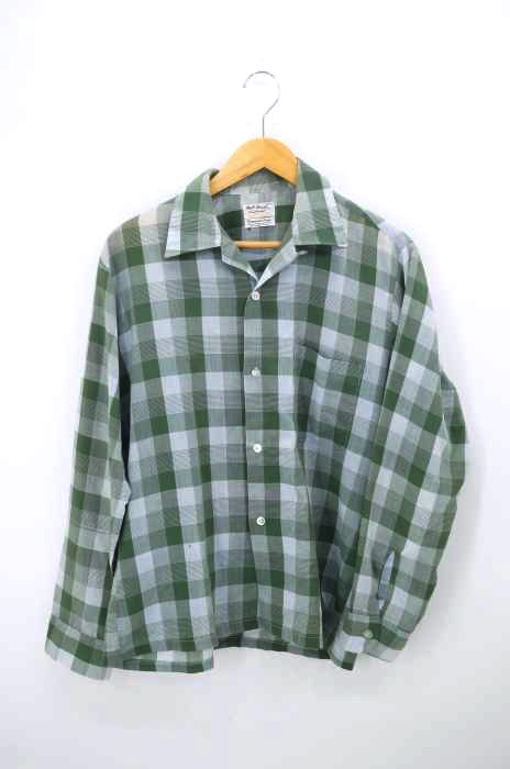 USED古着（ユーズドフルギ） 50~60S hall-prest 開襟  チェック柄シャツ メンズ トップス