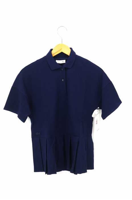 LACOSTE (ラコステ) プリーツコットンピケポロシャツ レディース トップス