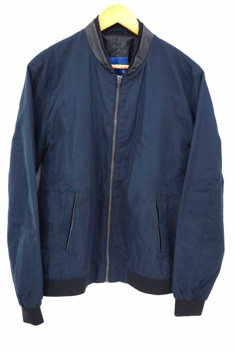 ZARA MAN （ザラマン） 襟レザー MA-1 ブルゾン メンズ アウター