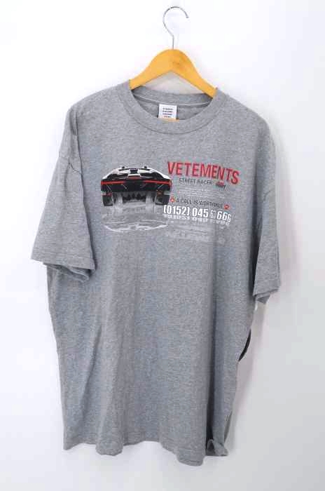 VETEMENTS(ヴェトモン) 19SS Street Racer T-shirt Black メンズ