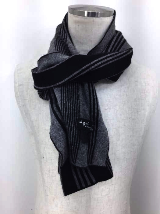 Agnes b.homme（アニエスベーオム） ストライプ ストール マフラー メンズ ファッション雑貨