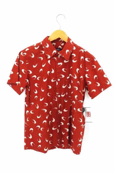 A.P.C. （アーペーセー） RUE MADAME PARIS CHEMISETTE CIPPI 18E 総柄ボタンシャツ メンズ トップス