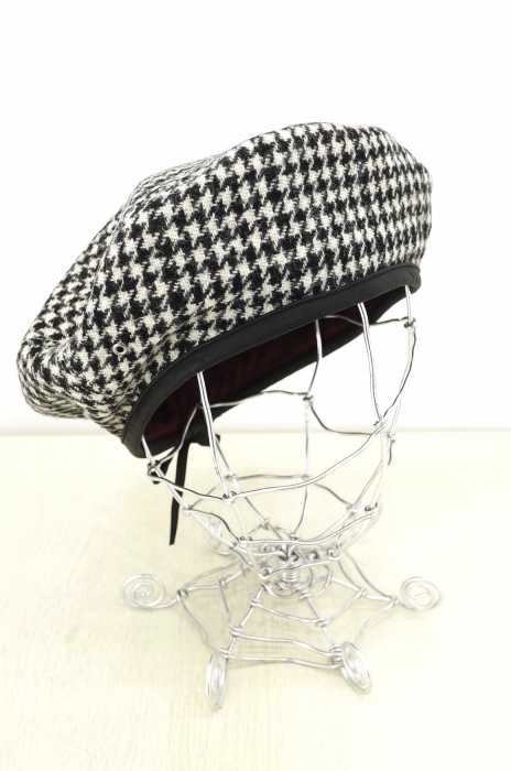 BEAMS BOY × Harris Tweed（ビームスボーイ ハリスツイード） 千鳥格子柄 ベレー帽 レディース 帽子